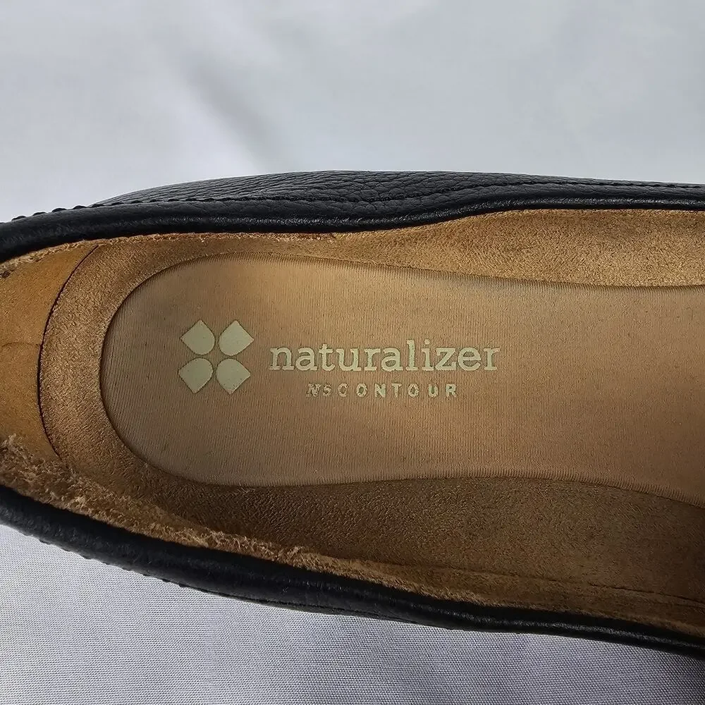 Naturalizer Jaye Black Leather Comfort Ballet Flats Shoes Womens Size 9 M EUR 39